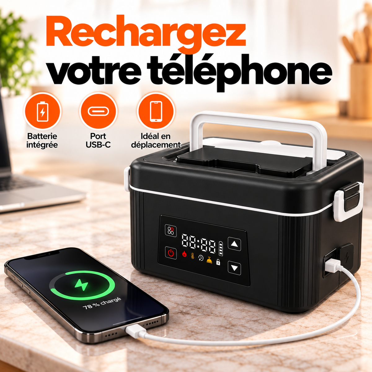 HeatyBox™ — Lunch Box Chauffante 1,5L