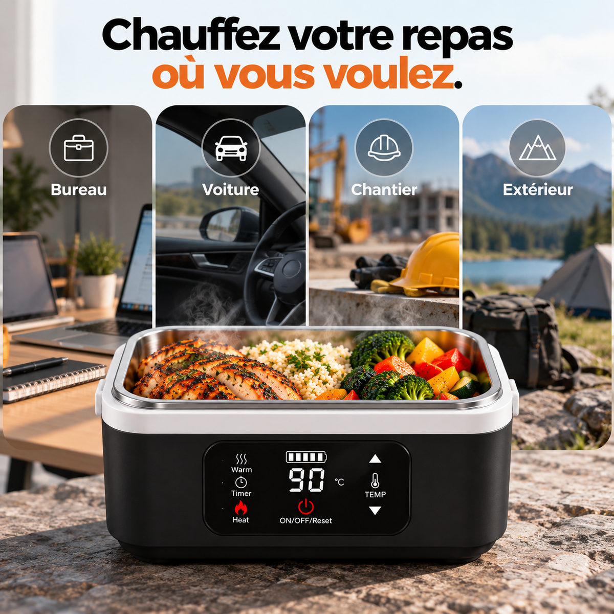 HeatyBox™ — Lunch Box Chauffante 1L