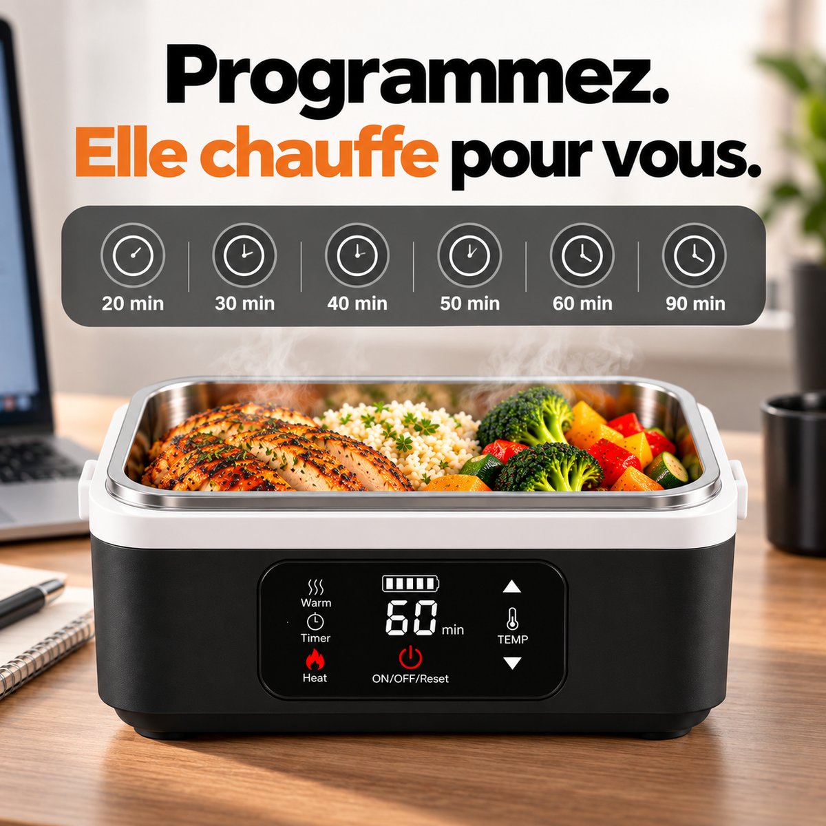 HeatyBox™ — Lunch Box Chauffante 1L